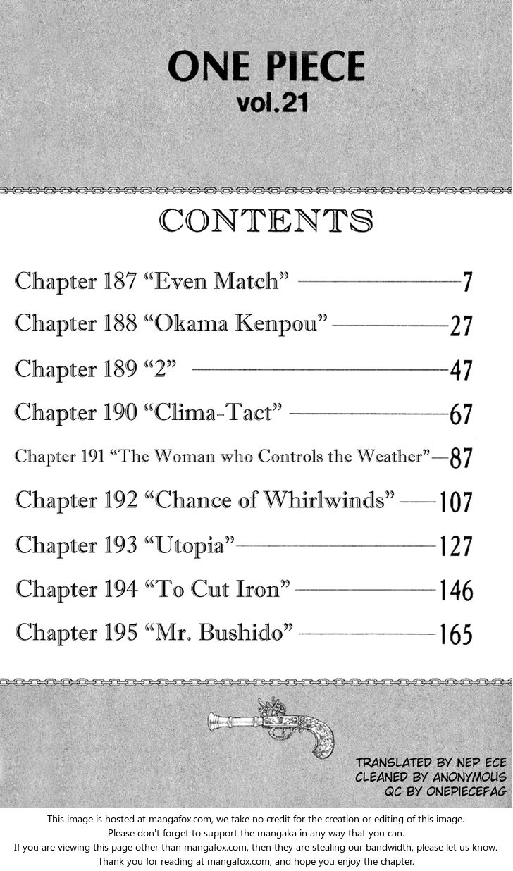 One Piece Vol.21 Chapter 187 page 6