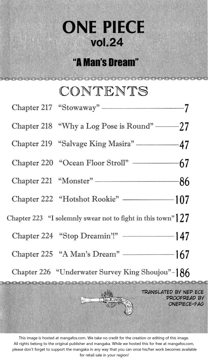 One Piece Vol.24 Chapter 217 page 6