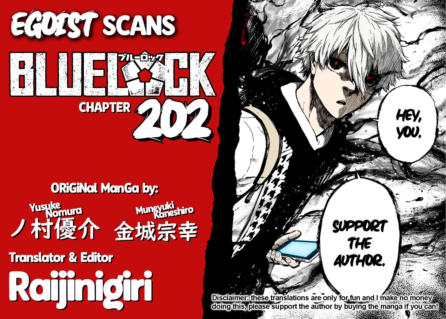 Blue Lock Chapter 202 page 1