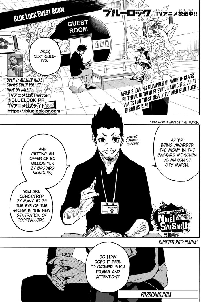 Blue Lock Chapter 205 page 2