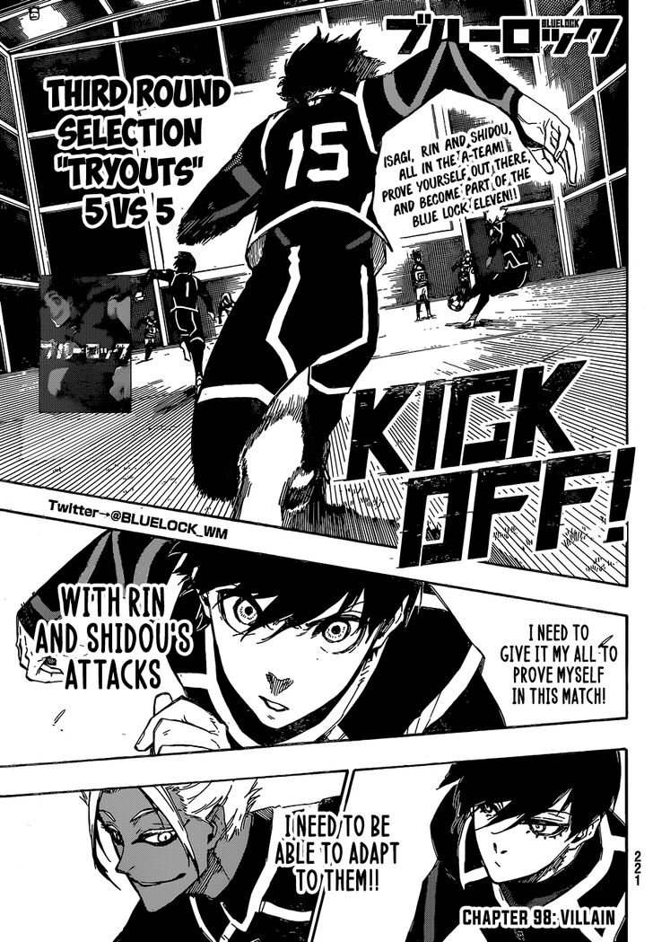 Blue Lock Vol.11 Chapter 098 page 1