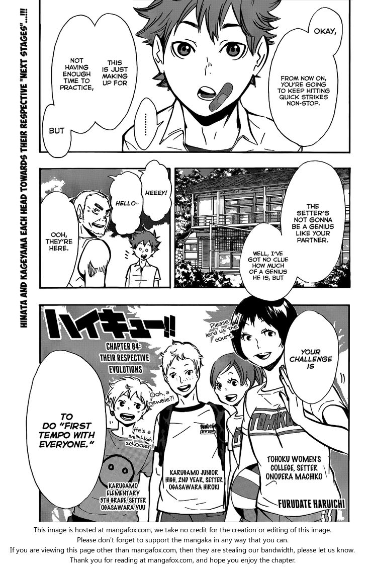 Haikyuu!! Vol.10 Chapter 084 page 2
