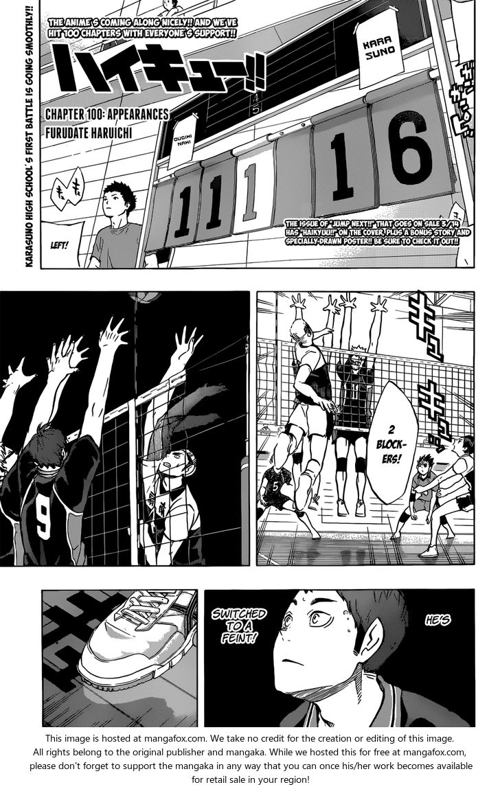 Haikyuu!! Vol.12 Chapter 100 page 2