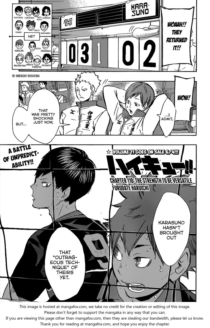 Haikyuu!! Vol.13 Chapter 110 page 3