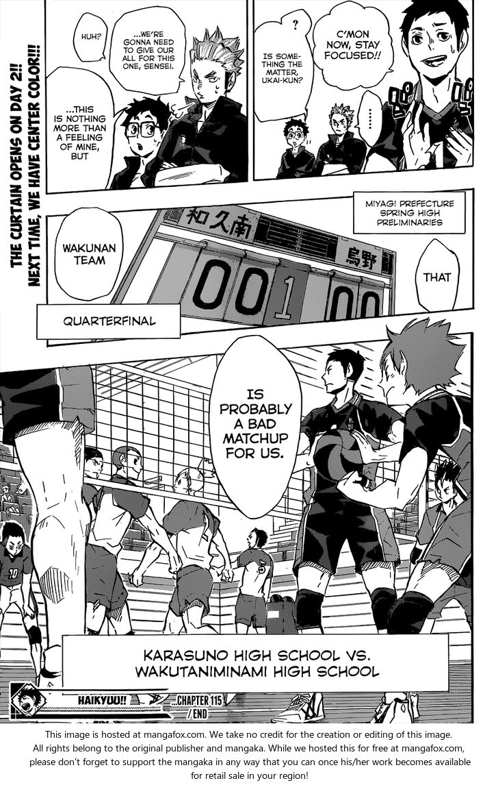 Haikyuu!! Vol.13 Chapter 115 page 20