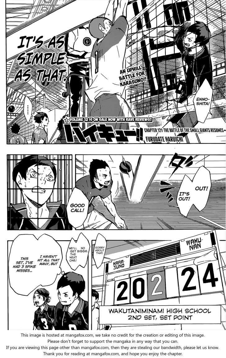 Haikyuu!! Vol.14 Chapter 121 page 3