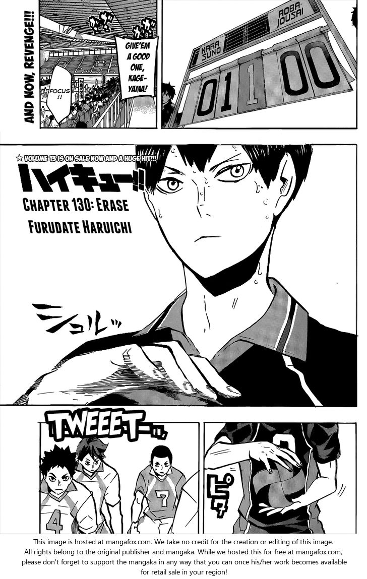 Haikyuu!! Vol.15 Chapter 130 page 2