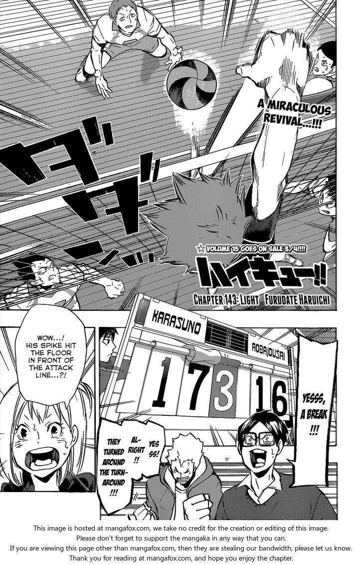 Haikyuu!! Vol.16 Chapter 143 page 2