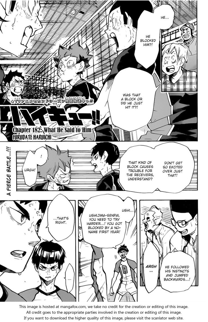 Haikyuu!! Vol.21 Chapter 182 page 1