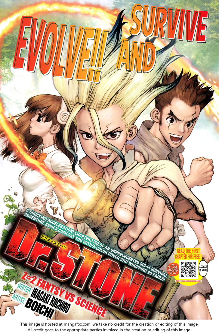 Dr. Stone Chapter 002 page 1